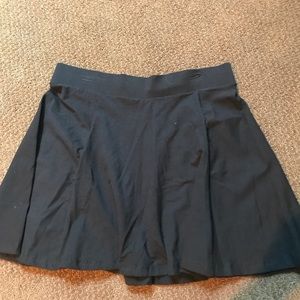 Black skater skirt.